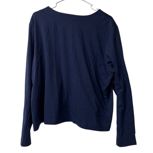 220 Hickory Womens Blue Cardigan Sweater Stars Patriotic Size‎ Large READ - Picture 2 of 12